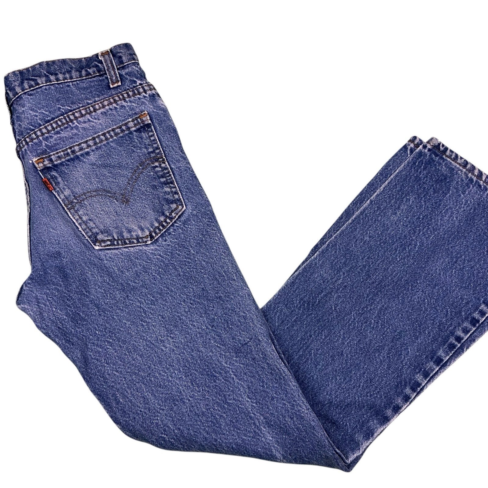 Vintage Levi’s 70s/80s orange tab boot cut USA made jeans 26 x 29