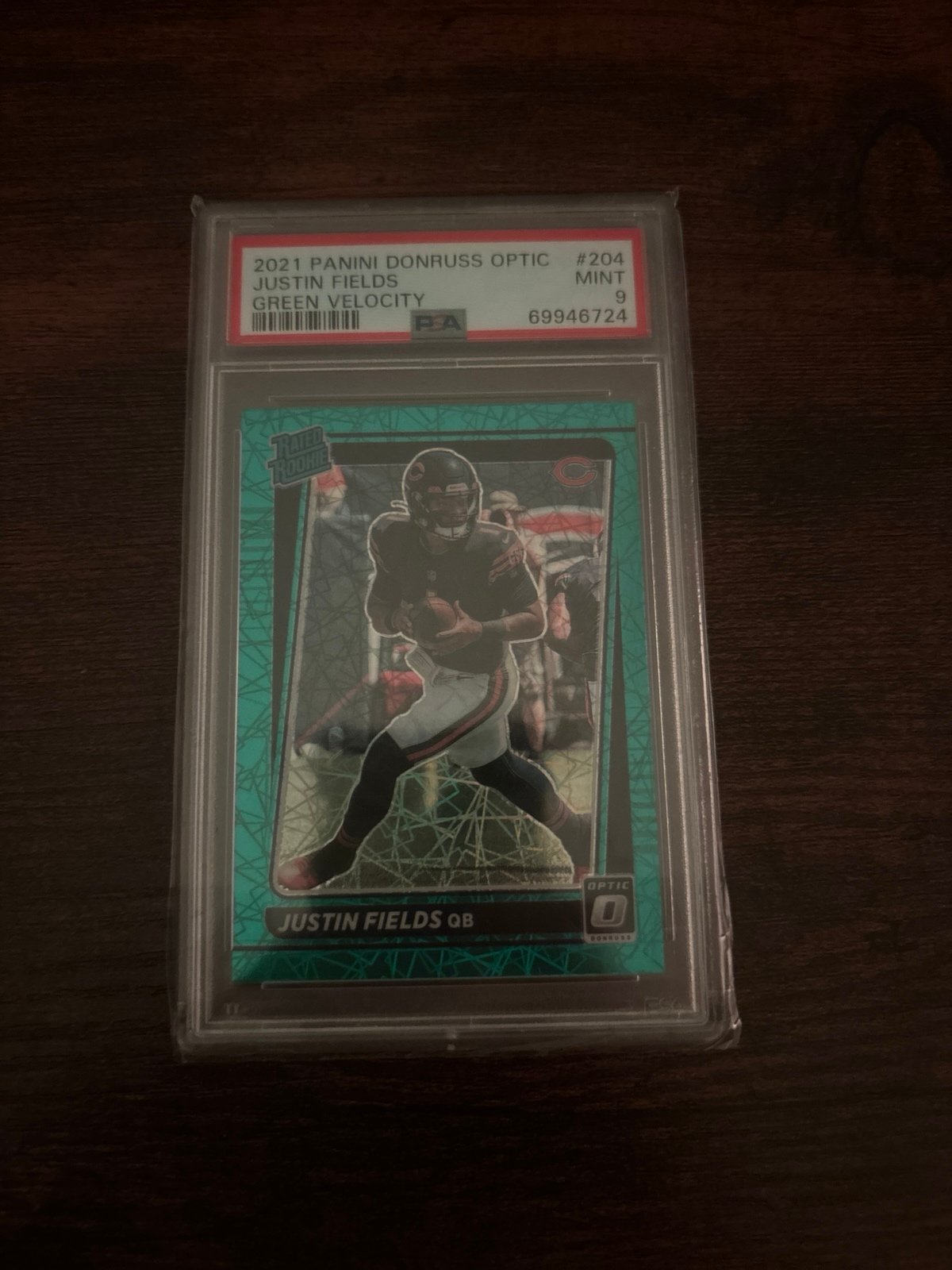 2021 panini Justin fields rookie green velocity PSA 9 mint