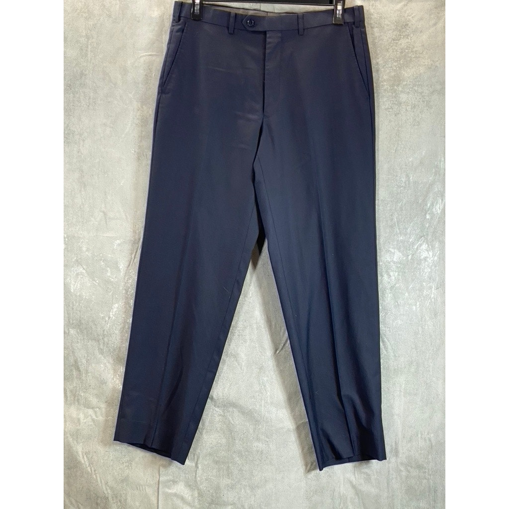 FELLINI UOMO Men's Navy Straight-Leg Suit Pants 36R