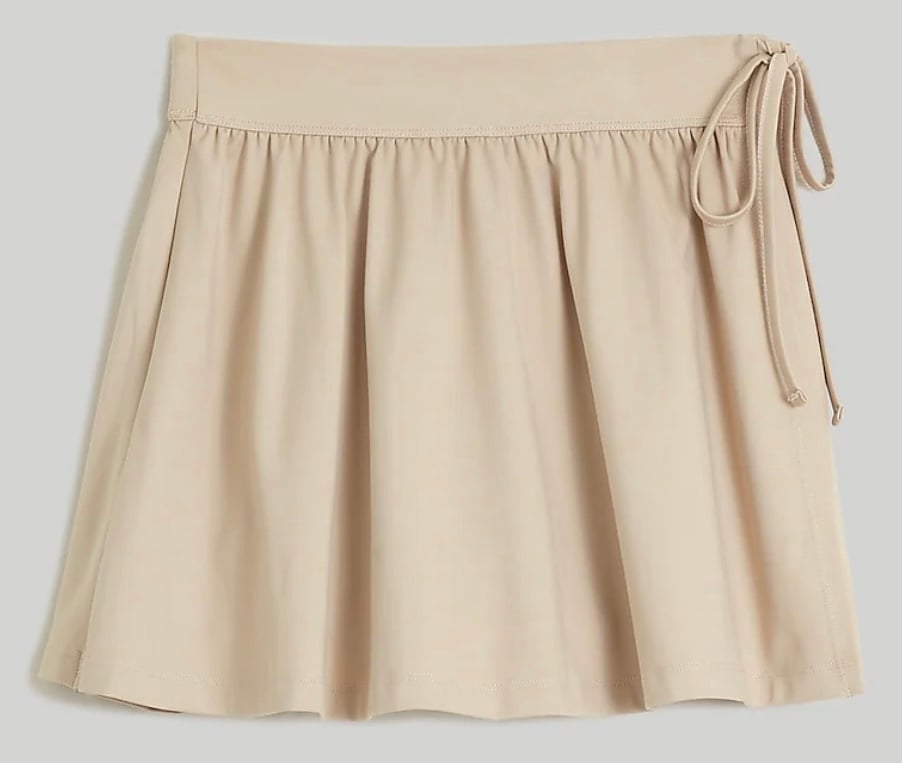 Madewell Flex Wrap Skort In Wet Sand Size XL