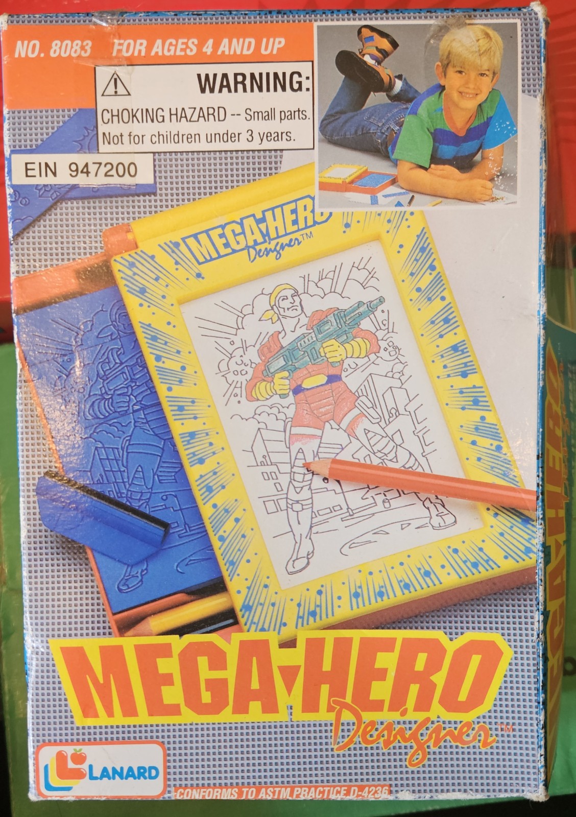 MEGA-HERO DESIGNER 1992 art plates set Lanard Toys cyborg
