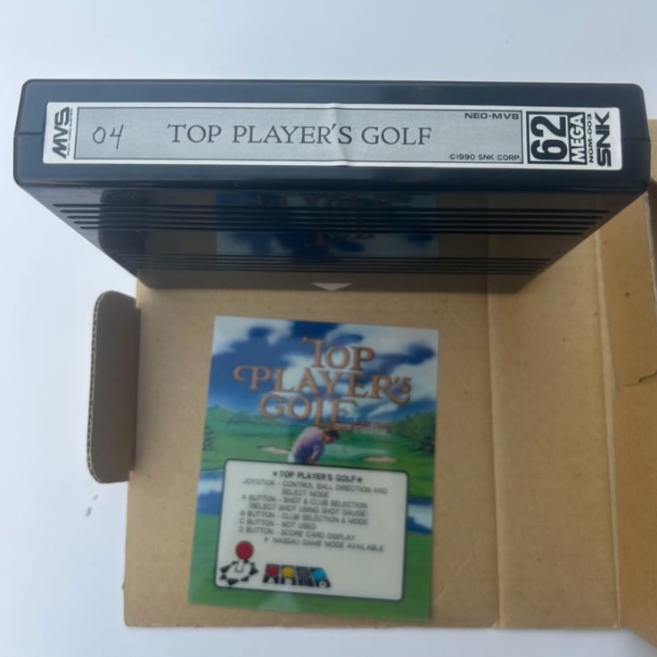 Top Players Golf Neo Geo Arcade Cart Snk MVS With Mini Marquee 3 Count Bount Box