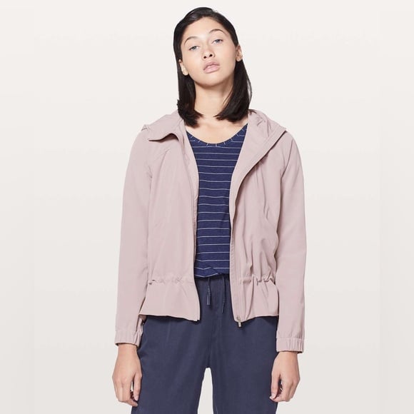 Lululemon Pack It Up Jacket Smoky Blush Full Zip Hoodie Women's Size 6