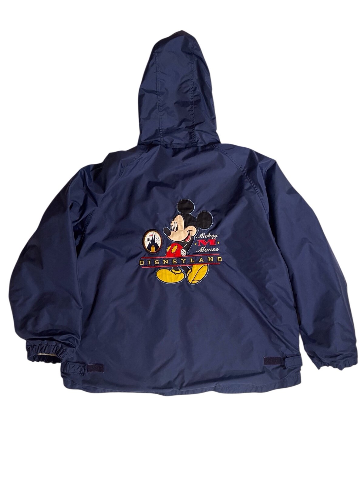 Disneyland resort Mickey Mouse fleece lined blue  wind breaker jacket size XL