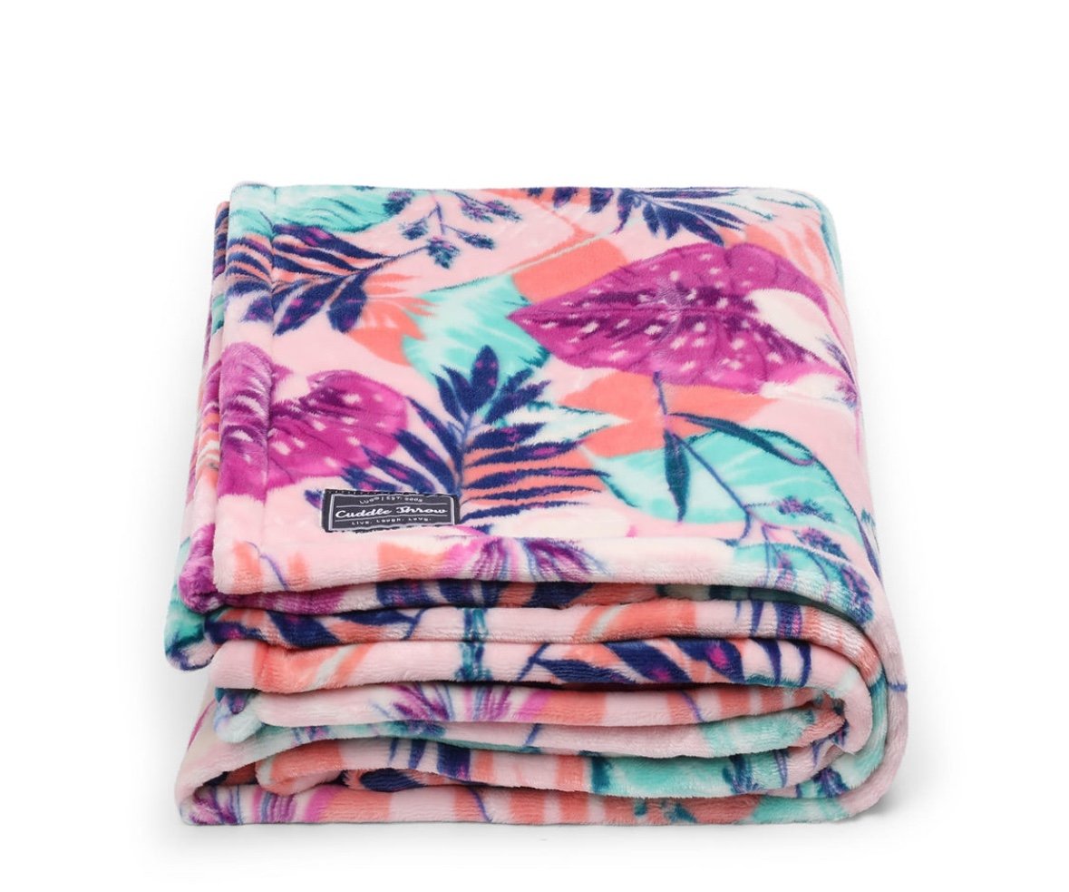 Lug Cuddle Throw Blanket Azalea Pink New