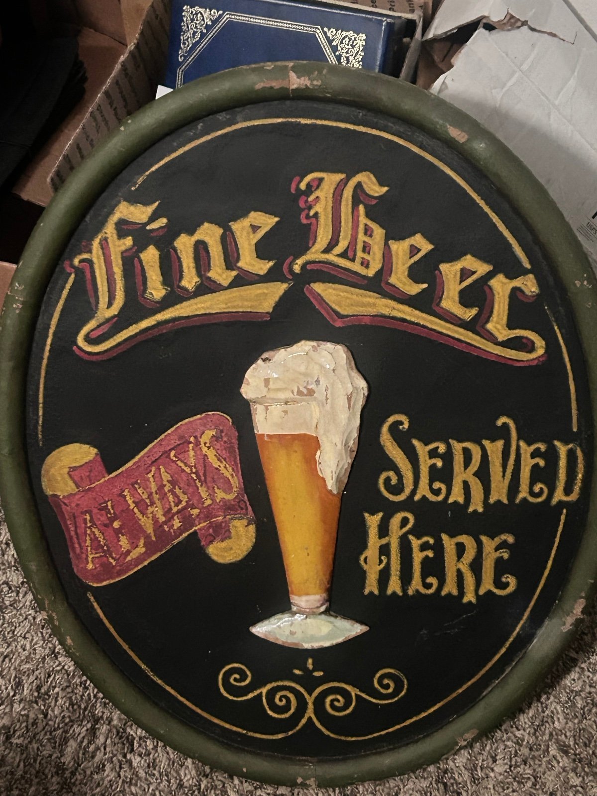 Old beer sign