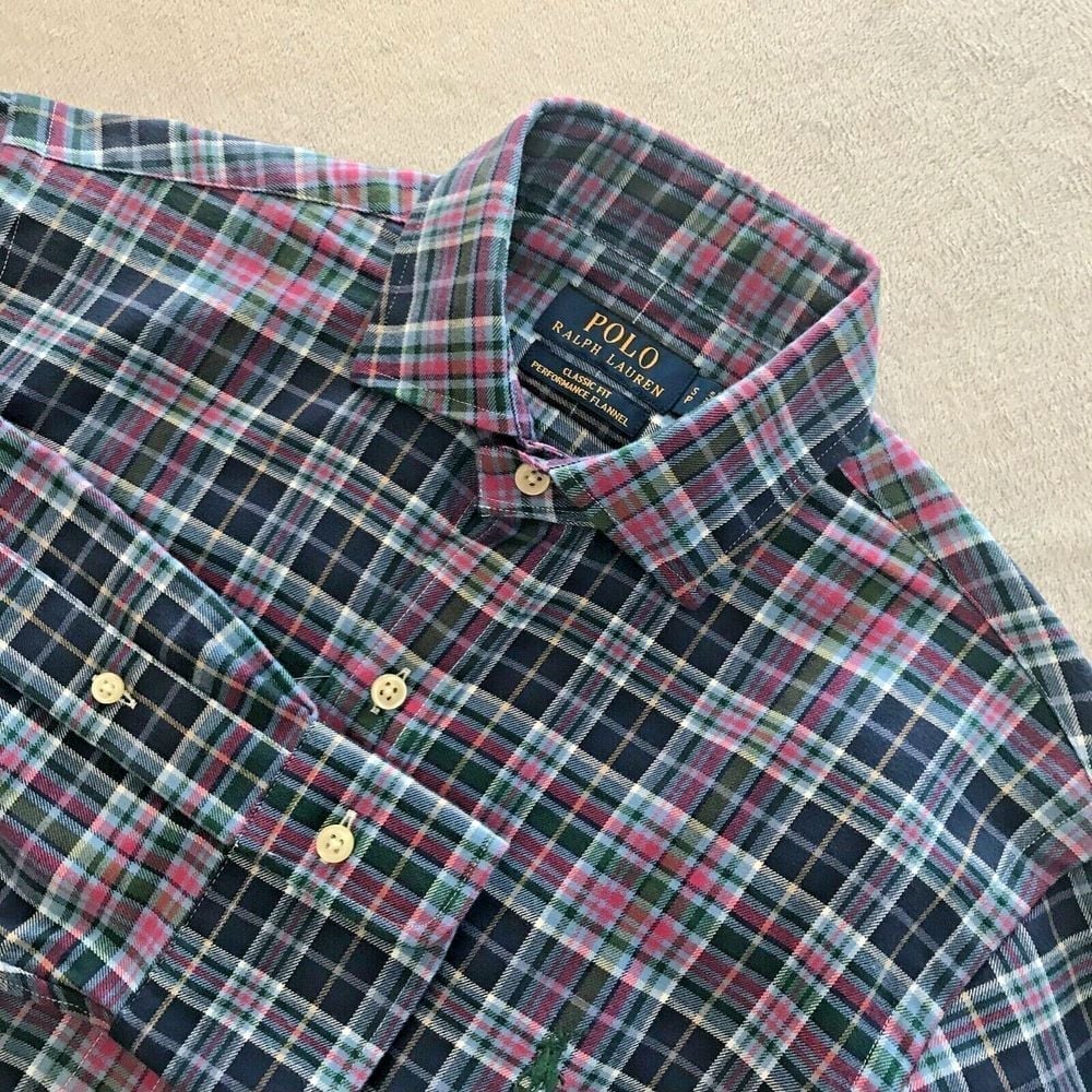 NEW Ralph Lauren Shirt Mens Small Classic Fit Plaid Performance Flannel MSRP125