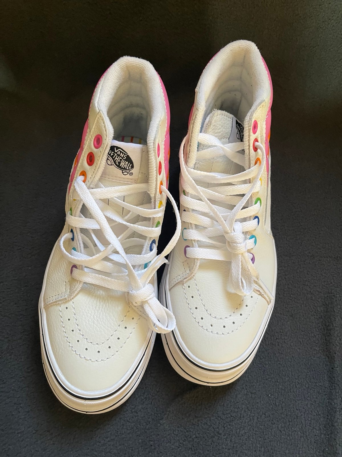 Flour Shop x Super ComfyCush Sk8-Hi 'Rainbow' Vans Platform Sneakers