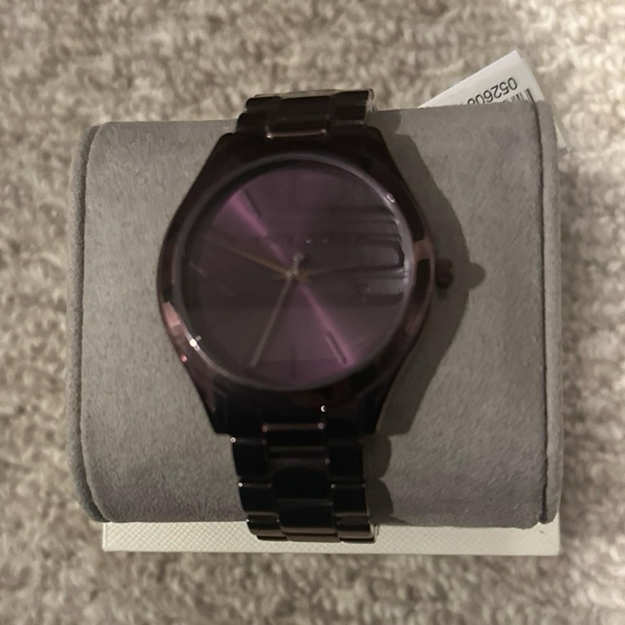 Michael Kors Stainless steel plum/purple woman’s watch NEW