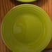 (2) FIESTA Lemongrass green dinner plates BBBB Homer Laughlin co.