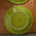 (2) FIESTA Lemongrass green dinner plates BBBB Homer Laughlin co.