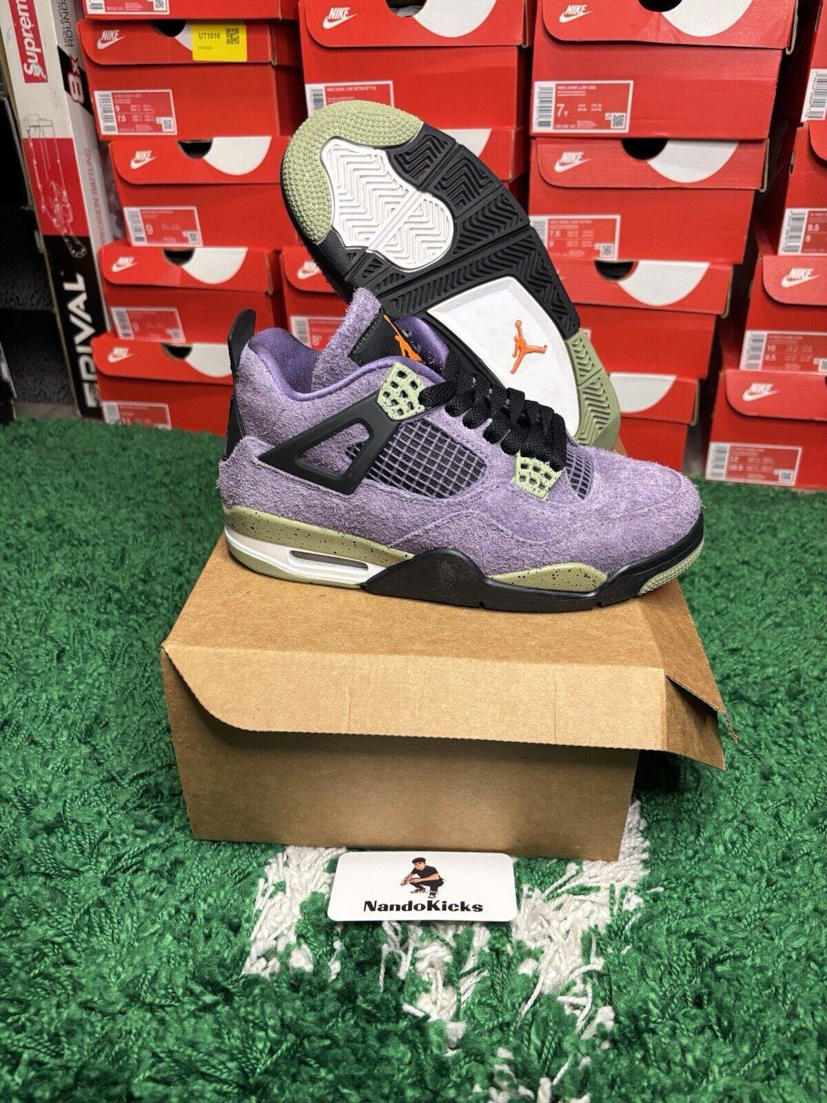 Nike Women's Air Jordan 4 Retro Canyon Purple AQ9129-500 Women's Size 6