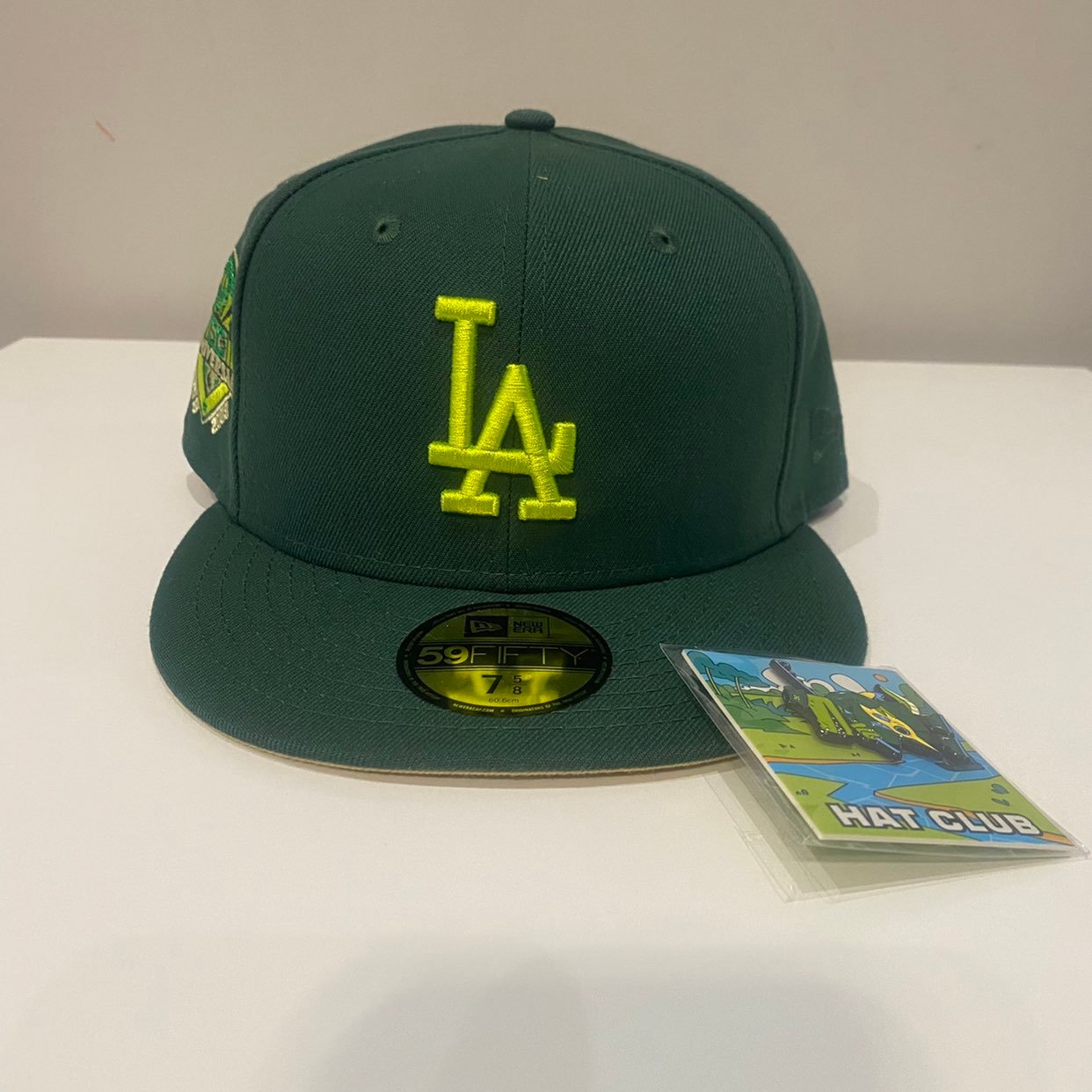 Hatclub Exclusive LA Dodgers 50th Anniversary Crocodile Patch Hat Green Sz 7 5/8