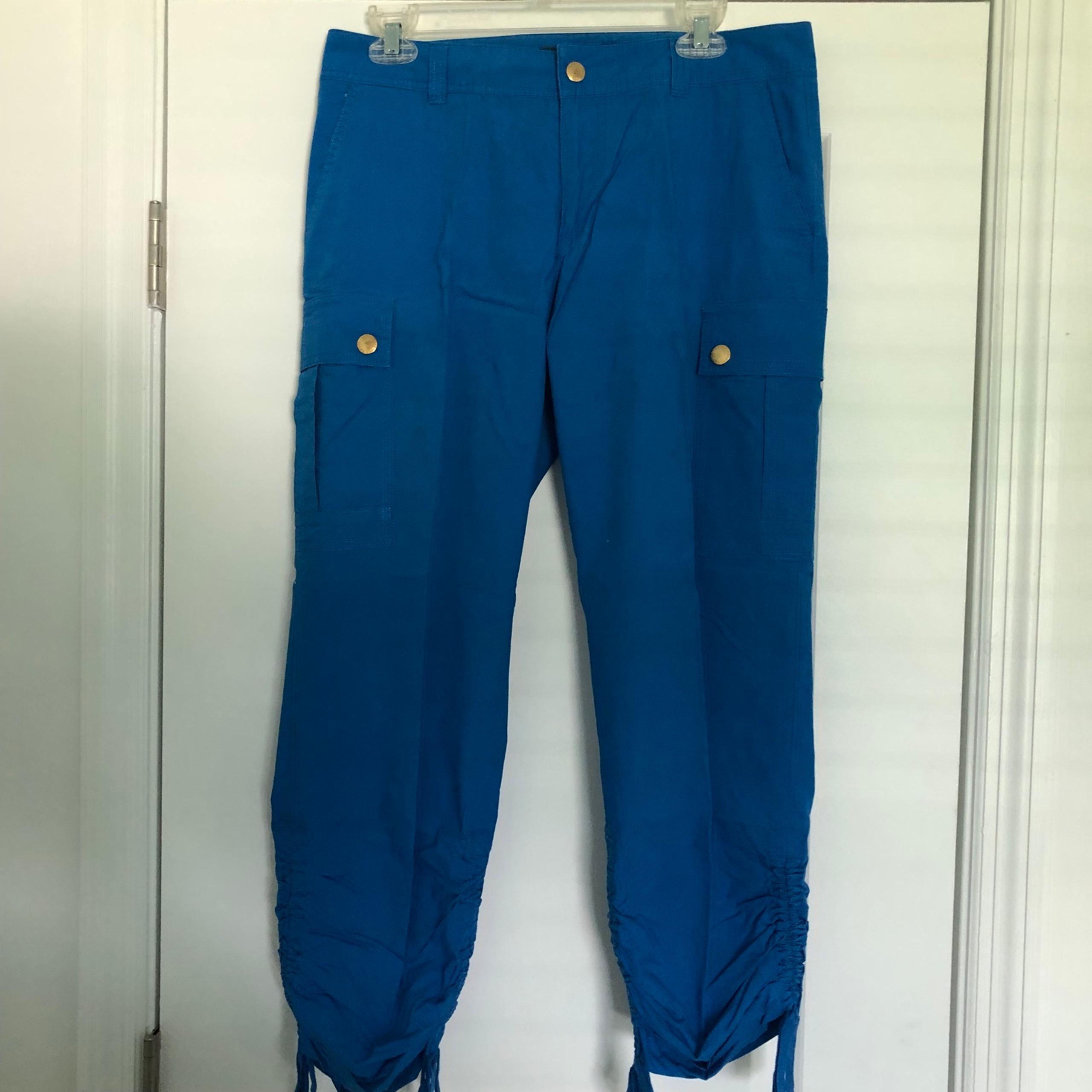 Ralph Lauren Turquoise Cargo Cropped Pants