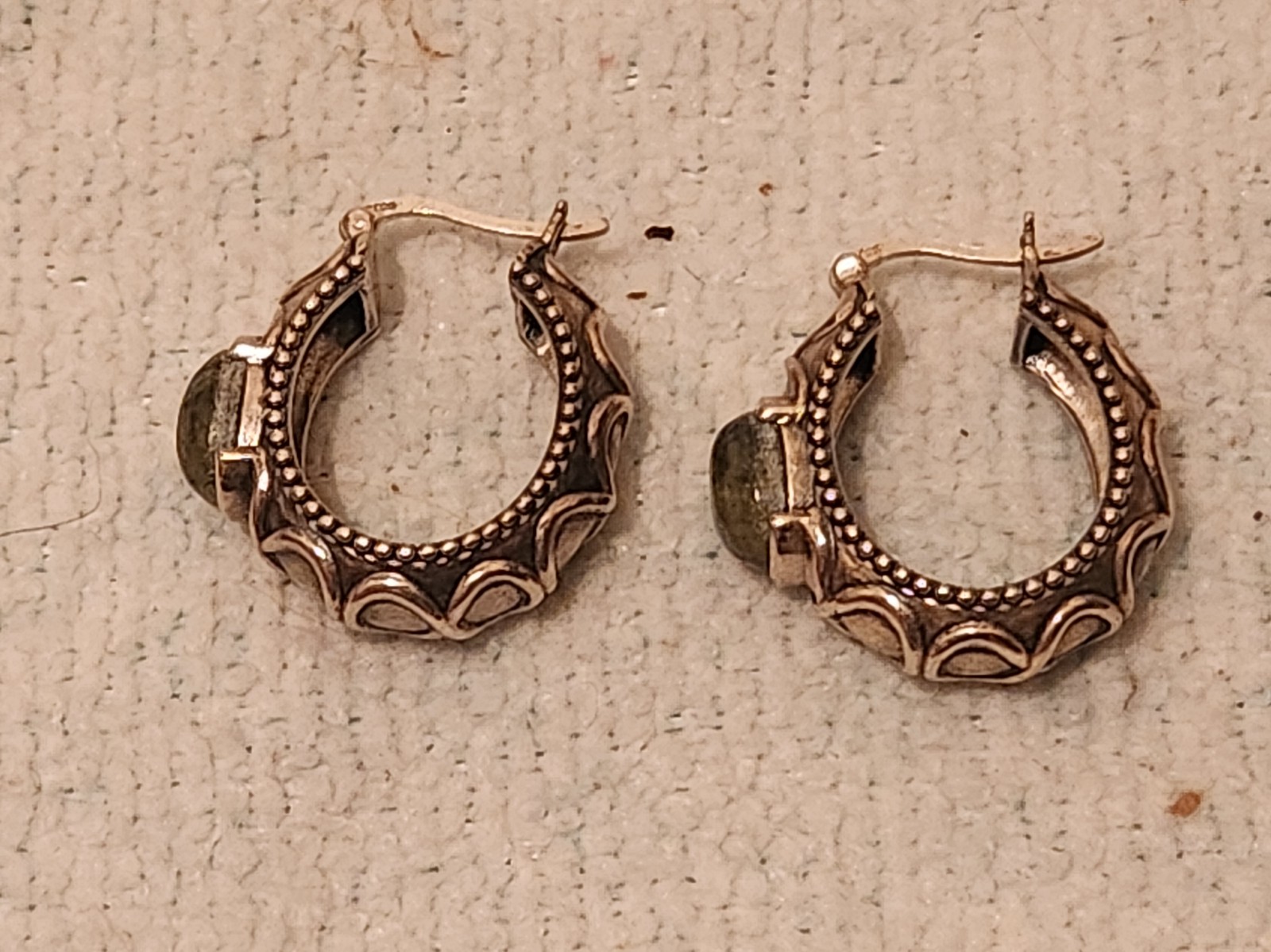 Connemara Marble Sterling Silver Hoop earrings