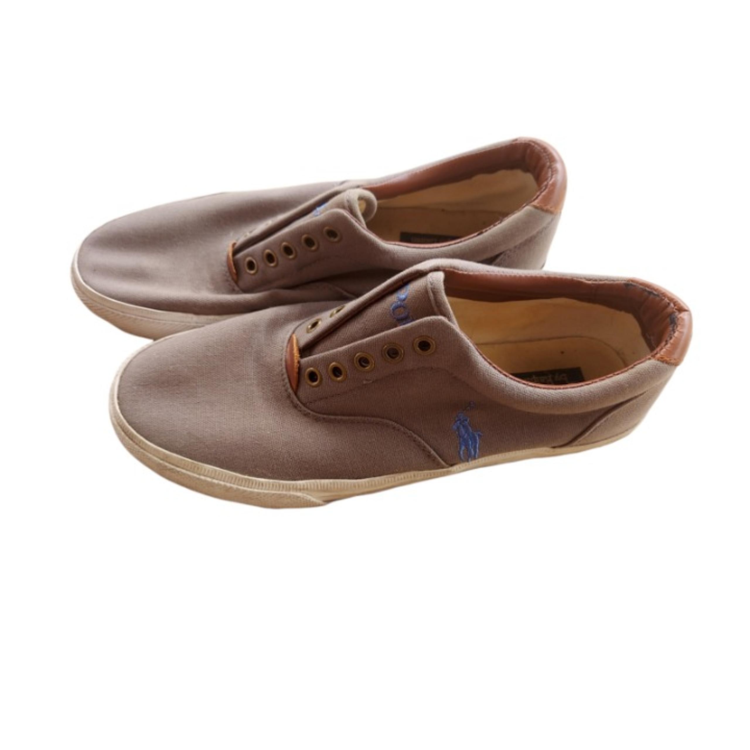 POLO RALPH LAUREN Vito Men's Olive Laceless Canvas Casual Shoes Size 9.5 D