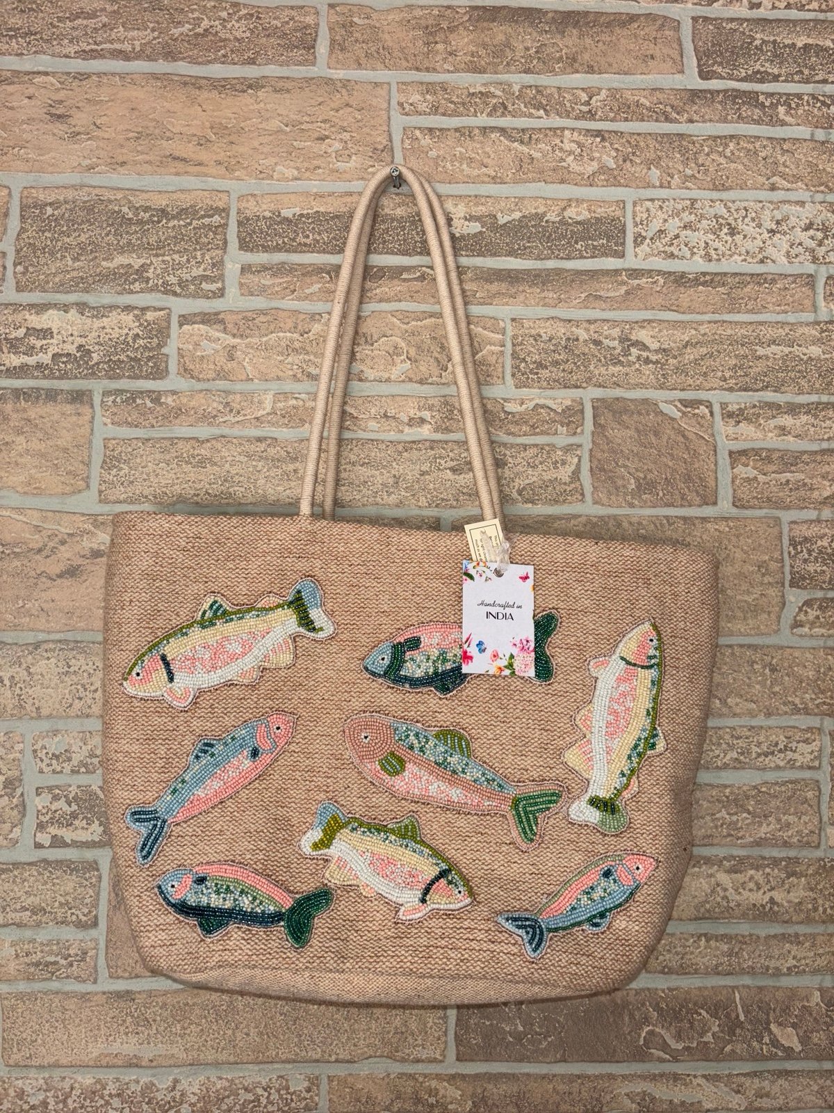 Viral Beaded Fish Bag
