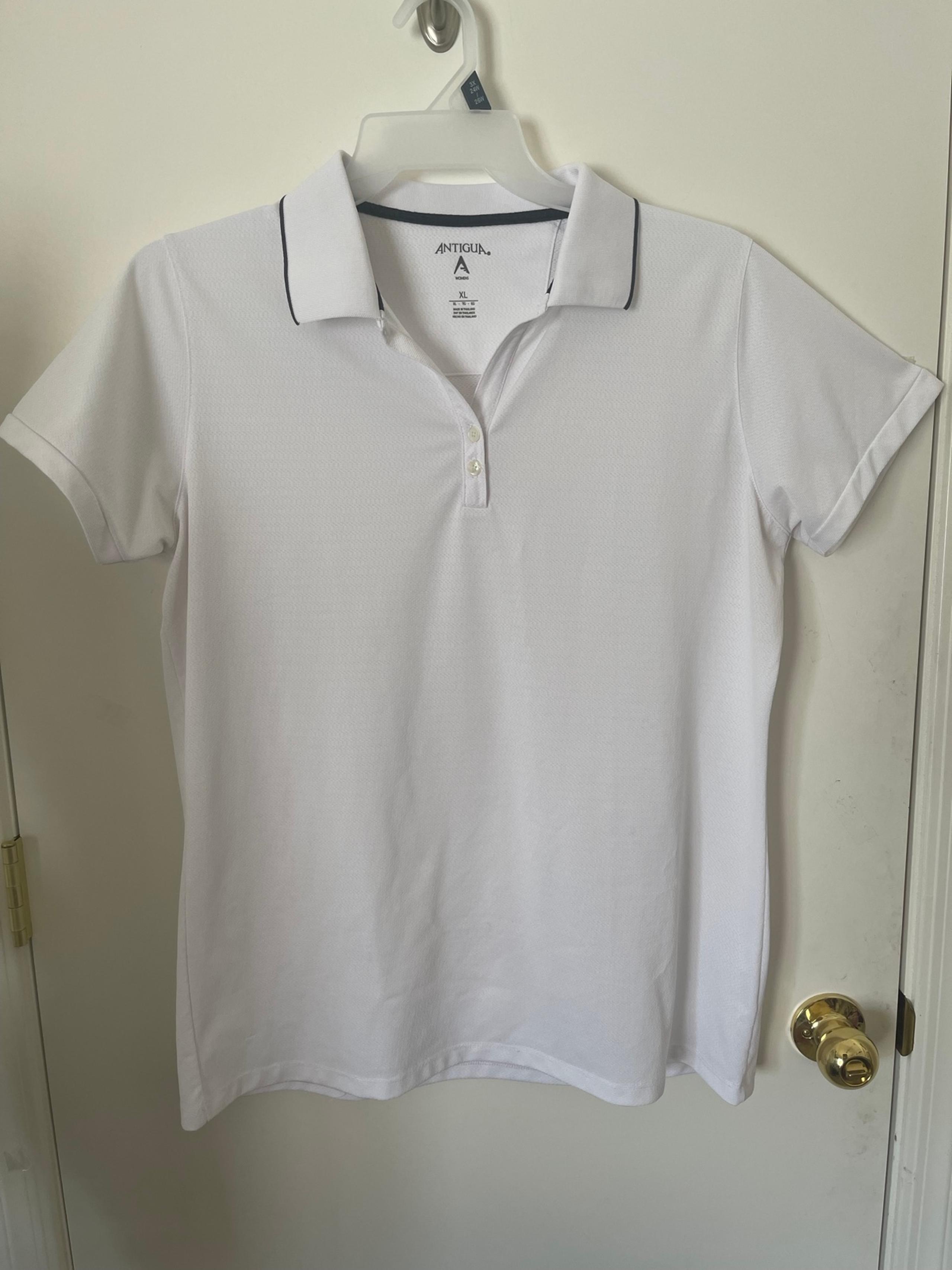 Antiqua Women’s Golf Polo Short Sleeve Shirt Size XL