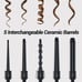 5 in 1 Curling Iron Wand Set, Ohuhu Upgrade Curling Wand 5Pcs 0.35 to 1.25 Inch