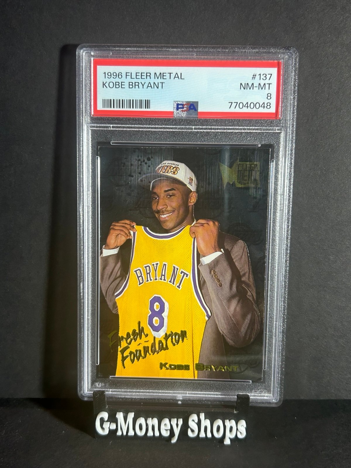 1996-97 Fleer Metal Fresh Foundation Kobe Bryant #137 PSA 8 Rookie RC HOF