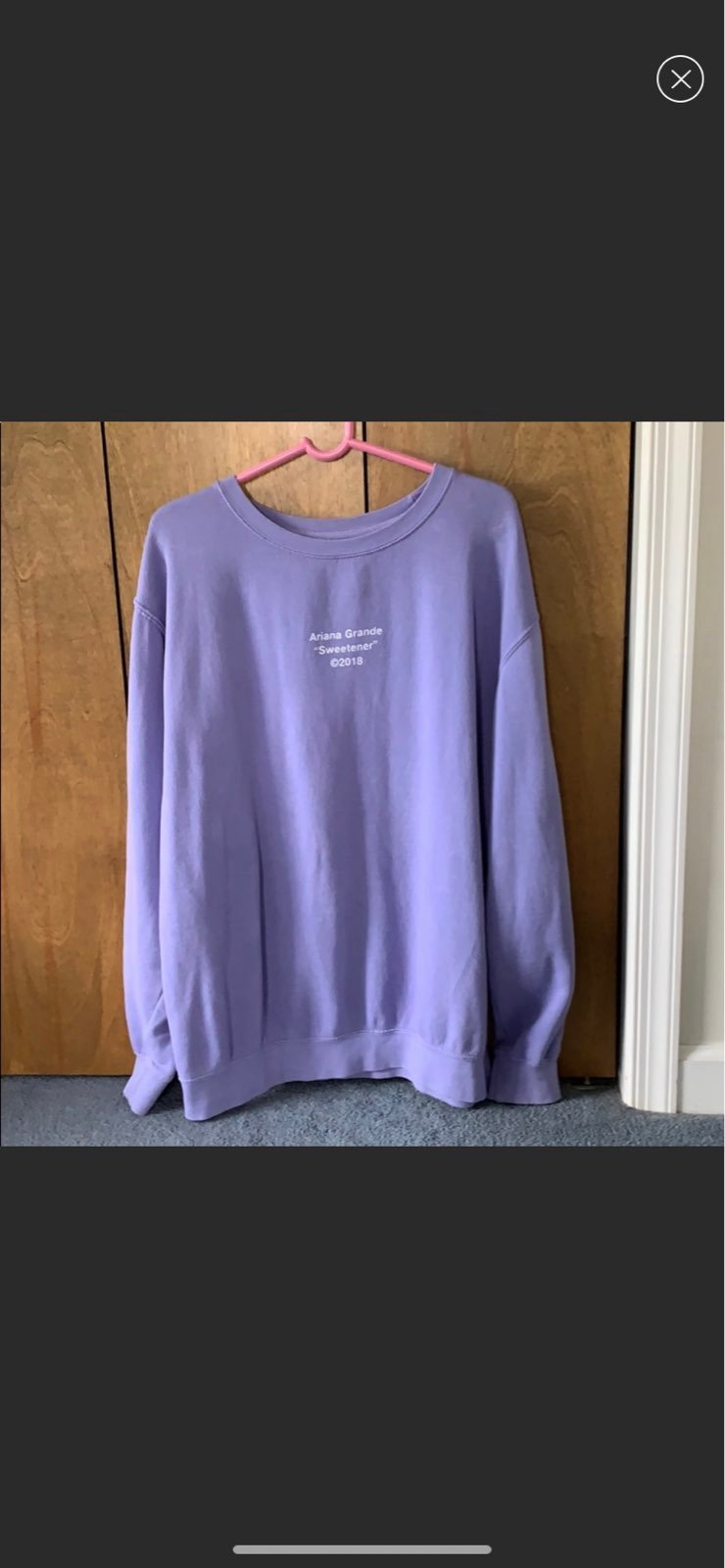 NEW SWEETENER TRACKLIST CREWNECK PURPLE