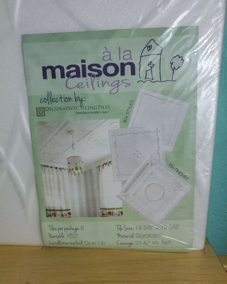 A La Maison Decorative Ceiling Tiles Lot of 4 (8 Tiles Each Pack)