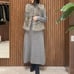 GELLI (Jelli) Shearling Vest, Shearling Gilet, Greige Beige