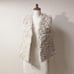 GELLI (Jelli) Shearling Vest, Shearling Gilet, Greige Beige