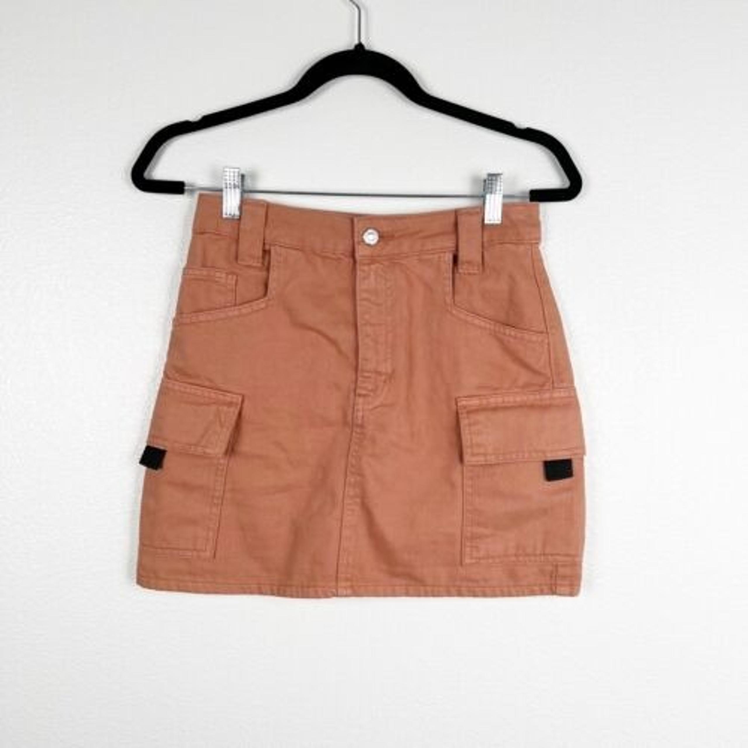Topshop Cargo Style Terracotta Mini Skirt Sz 2