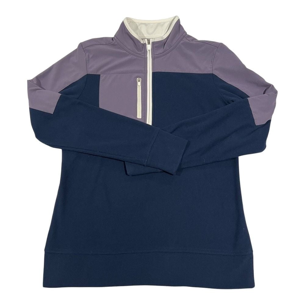 Straight Down Women's Navy Blue/Purple Size Medium 1/4 Zip Jacket golf Pullover