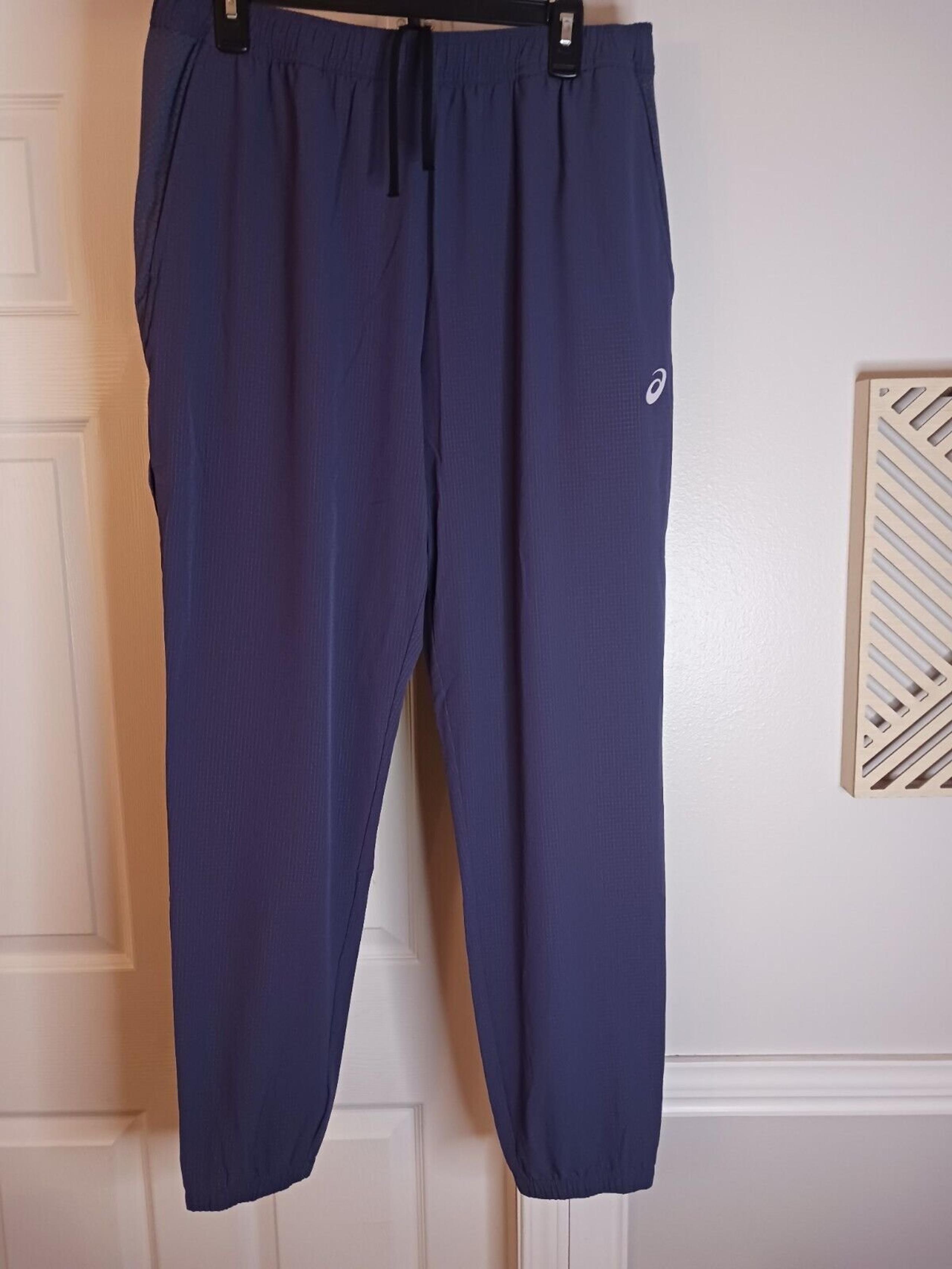 NEW Men's ASICS Actibreeze Vented Woven Running Pants Sz M With Pockets