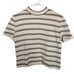 St. John Knit Striped Metallic Wool Blend Top 8 Quiet Luxury Designer Office