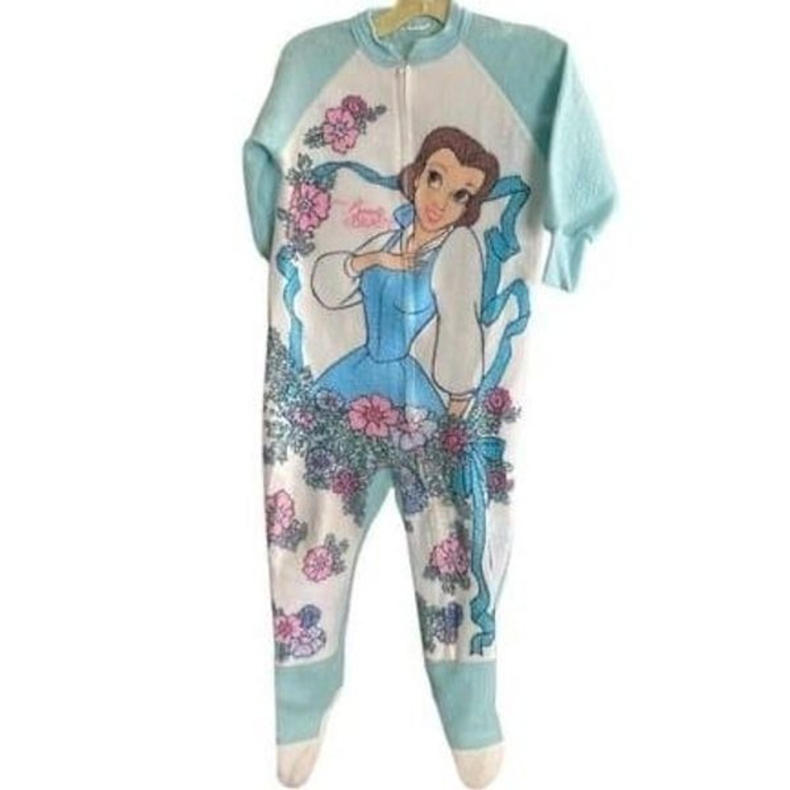 Disney, vintage toddler girls, beauty and the beast belle pajamas 2T