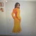 ASOS LONG SLEEVE RUFFLE DETAIL MAXI DRESSIN BRIGHT ORANGE SIZE 4