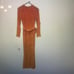 ASOS LONG SLEEVE RUFFLE DETAIL MAXI DRESSIN BRIGHT ORANGE SIZE 4
