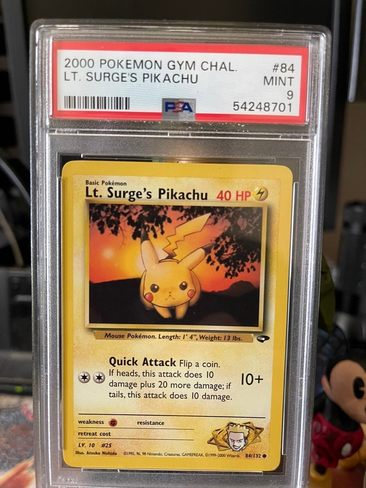 Pokemon Lt. Surge's Pikachu 2000