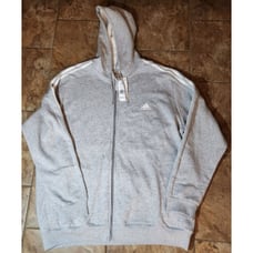 Adidas full zip grey hoodie mens 2XL