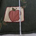 Vintage Mandal Bay Red Apples Country Cottage Button Up Cardigan XXL Green
