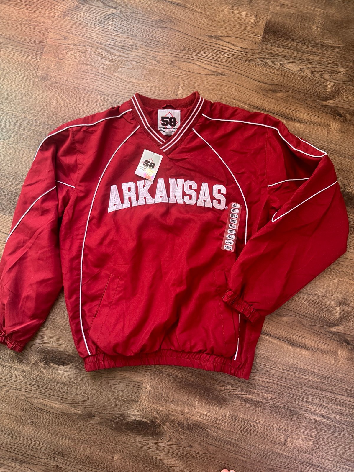 Vintage Arkansas razorback windbreaker pullover jacket