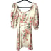 Faithful The Brand Revolve Cream Floral Puff Short Sleeve Mini Dress SZ S NWOT