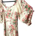 Faithful The Brand Revolve Cream Floral Puff Short Sleeve Mini Dress SZ S NWOT