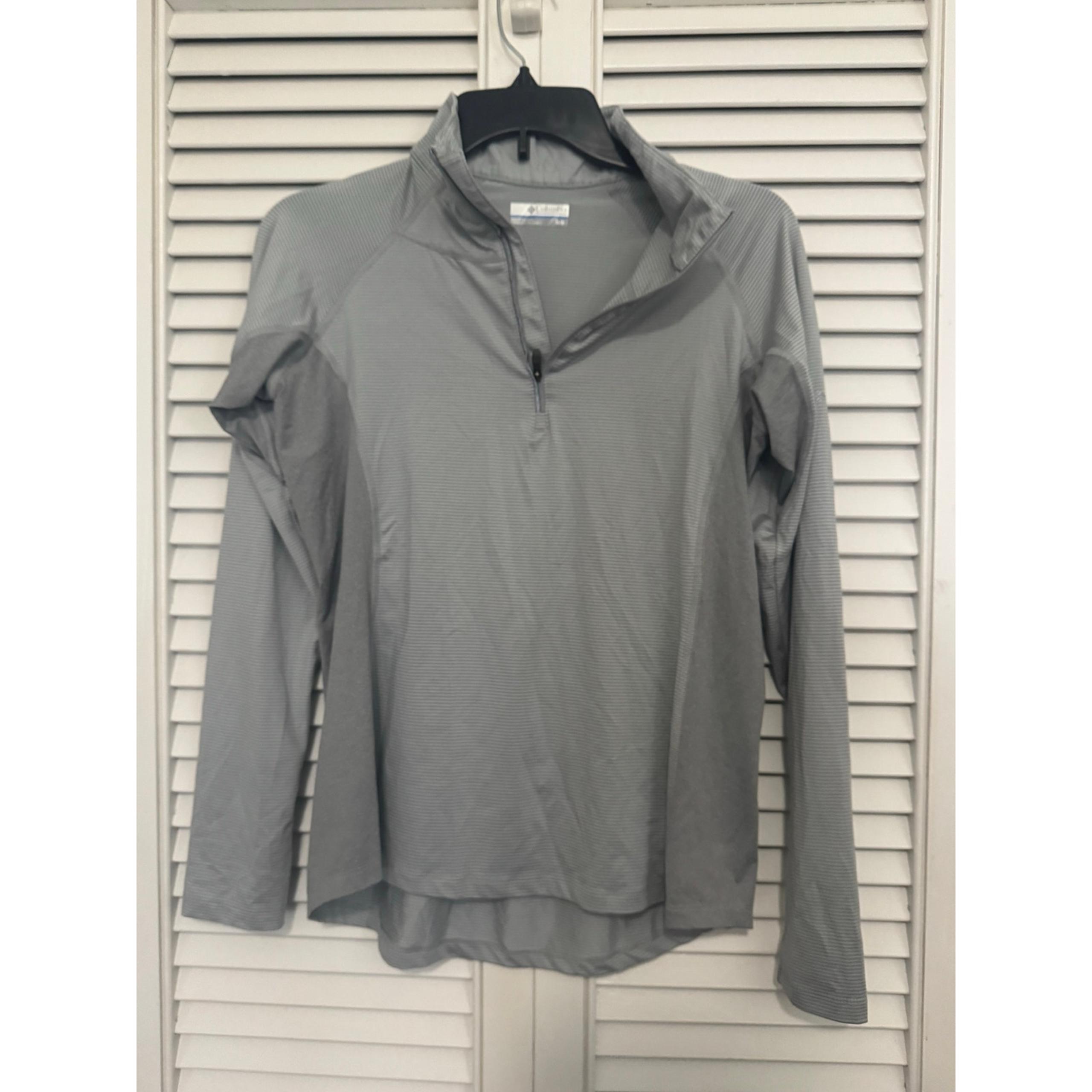 Light Gray Athletic Quarter Zip Pullover Sweatshirt Women's Sz: Medium - Columbia