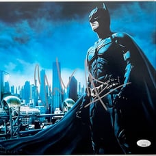 Christian Bale Signed The Dark Knight 11x14 Photo G Autograph Batman JSA COA