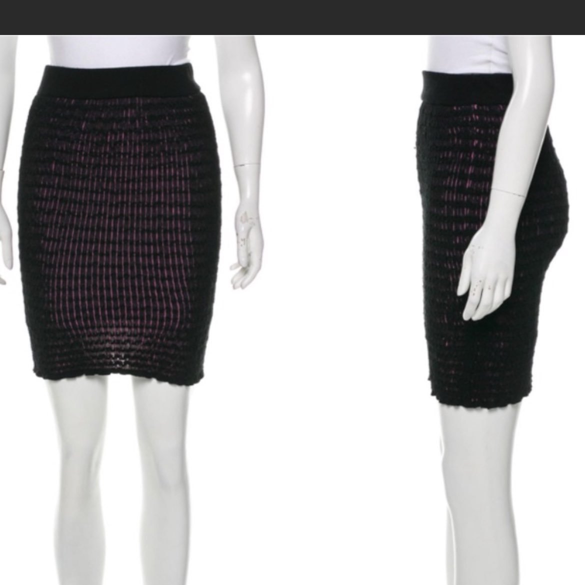 Alexander Wang Black Wool Mini Skirt