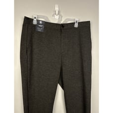 Hart Schaffner Marx Straight Fit Flat Front Pants Grey 34x29 Drawstring Lounge