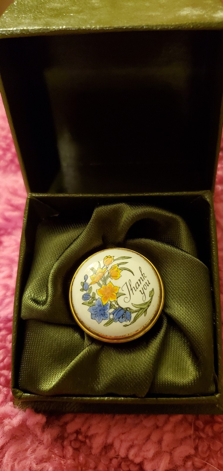Vintage REDUCED Porcelain Trinket Pill Box by Crummles & Co.