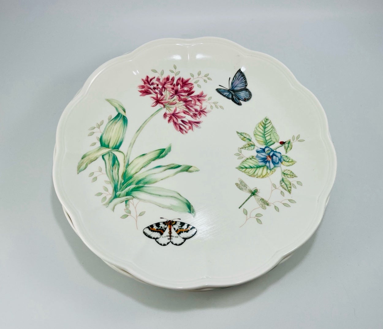 Set of 4 Lenox Butterfly Meadow Eastern Tailed Blue Dinner Plates 11”