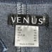 Venus Military Jean Jacket Distressed Gold Button Stretch Size 8