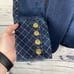 Venus Military Jean Jacket Distressed Gold Button Stretch Size 8