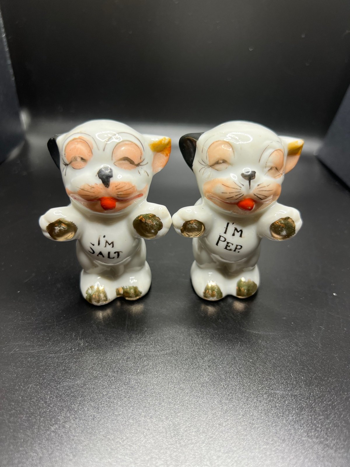 Vintage bonzo dog salt and pepper shakers